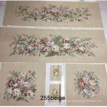 Handmade Aubusson Cover Sets for Sofa Chair Wool Silk Egyptian European Floral Flower Design